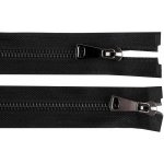 Prima-obchod Zip kovový No 5 dělitelný 2 jezdce / dvoucestný 80 cm, barva 2 černá černý nikl – Hledejceny.cz