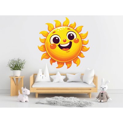 Nalepte.cz samolepka na zeď Vysmáté sluníčko arch, rozměry 20 x 20 cm – Zboží Dáma
