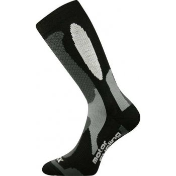 Voxx ENGINE motorkářské ponožky černá / šedá