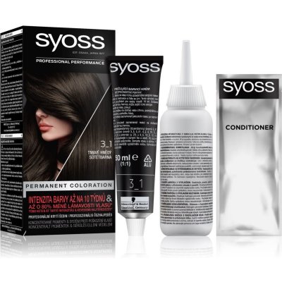 Syoss Permanent Coloration permanentní barva na vlasy 3-1 Dark Brown 50 ml – Zboží Mobilmania