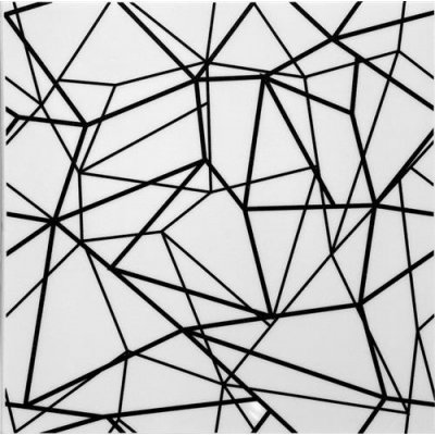 Impol Trade 3D 0066 50 x 50 cm CRYSTAL černo-bílá 1ks – Zboží Mobilmania