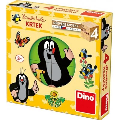 Dino kostky kubus 4 ks Krtek v krabičce 14 x 13 x 4 cm – Hledejceny.cz