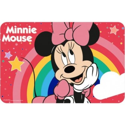 W&O jídelní podložka MINNIE duha červená 43x28cm – Zboží Dáma