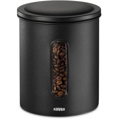 XAVAX Barista nádoba vzduchotěsná matná černá na 500 g zrnkové kávy nebo 700 g mleté kávy
