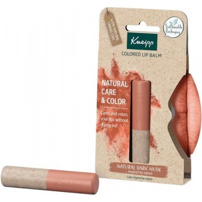 Kneipp Natural Care & Color vyživující balzám na rty Natural Dark Nude 3,5 g – Zboží Mobilmania