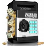 POKLADNIČKA SEJF BANKOMAT S VKLÁDÁNÍM PENĚZ, 4MÍSTNÝ KÓD, ČERNÁ 06249 – Sleviste.cz