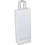 Dárková papírová taška na víno 14x8x39 cm pro 1 láhev 0,75 l sulfát bílý – Hledejceny.cz