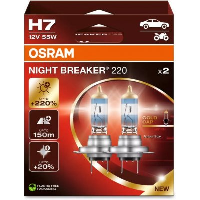 Autožárovka OSRAM NIGHT BREAKER 220 H7 12V 55W - 2ks – Zboží Mobilmania