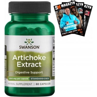 Swanson Artyčok Artichoke 250 mg 60 kapslí