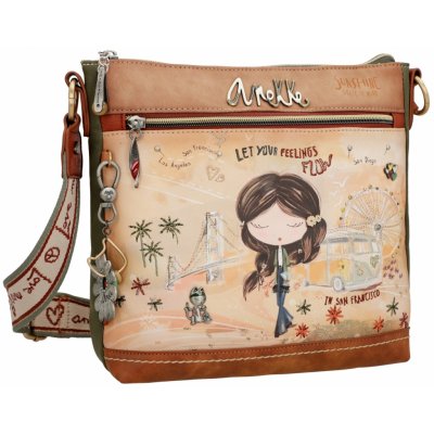 Anekke stylová crossbody kabelka Peace & Love Camel – Zboží Mobilmania