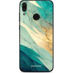 Pouzdro Mobiwear Glossy Huawei Y7 2019 - G024G - Zlatavý a zelenkavý mramor