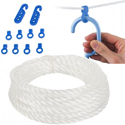 Verk 01816 Šňůra na prádlo 5 m + 8 závěsů – Zboží Dáma