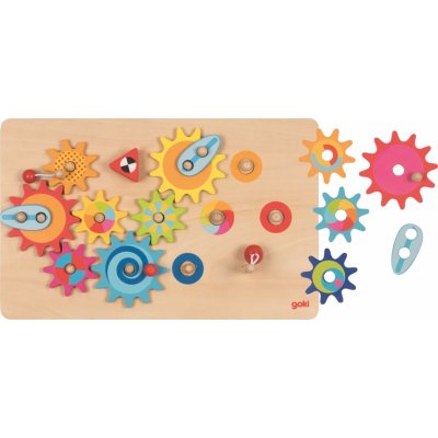 Goki skládačka ozubená kola na desce XL – Sleviste.cz