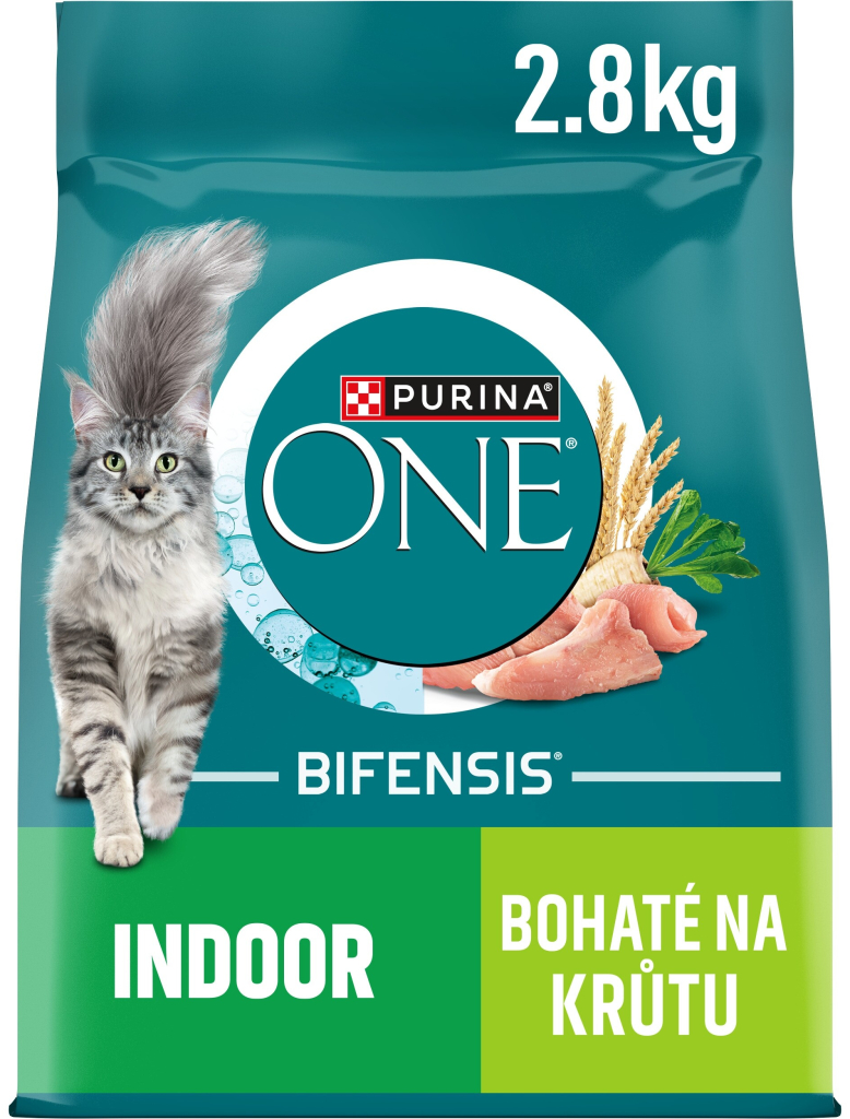 Purina One Bifensis Indoor krůta a celozrnné obiloviny 2,8 kg