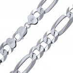 SILVEGO Stříbrný masivní řetěz a náhrdelník pro muže Figaro TTTA3P3006LN – Zboží Dáma