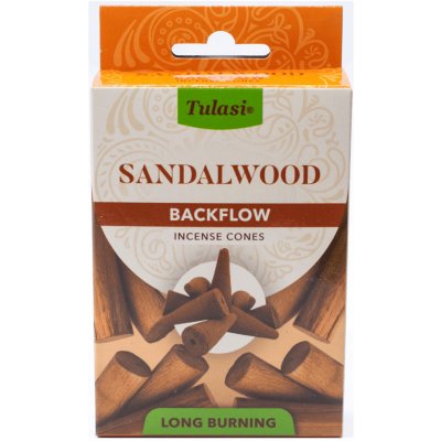 Tulasi Sandalwood backflow indické vonné františky 10 ks – Zboží Dáma