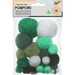 Folia Bringmann Pompons - 1-5 cm 30 ks zelená – Sleviste.cz