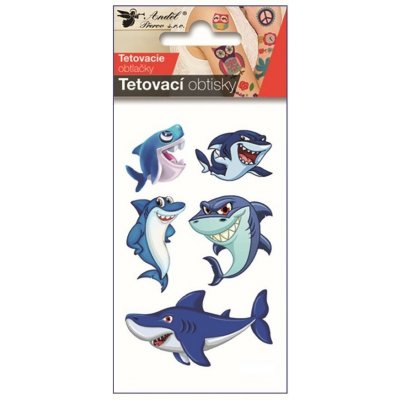 Anděl Tetovací obtisky žraloci 10,5 x 6 cm 16056 – Zbozi.Blesk.cz