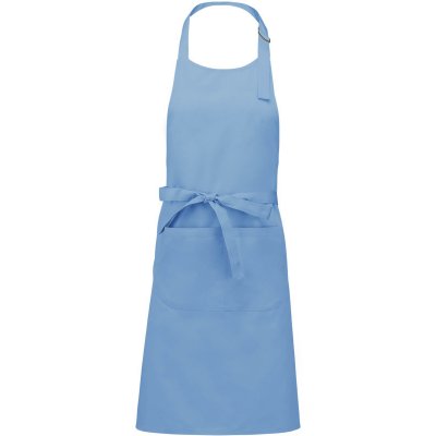 Kariban Zástěra Sommelier K890 s laclem COT20K89041099-sky blue Modrá nebesky – Hledejceny.cz