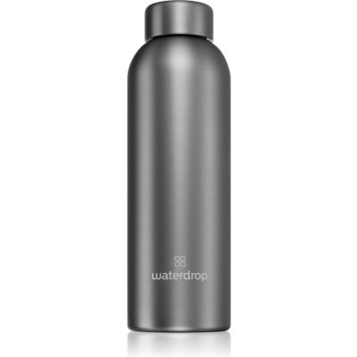 Waterdrop Thermo Steel Metal nerezová láhev na vodu barva Charcoal 600 ml