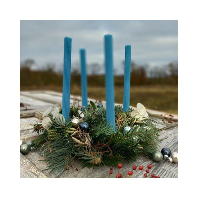 Balkonika Vánoční věnec adventní azurový 30 cm – Hledejceny.cz