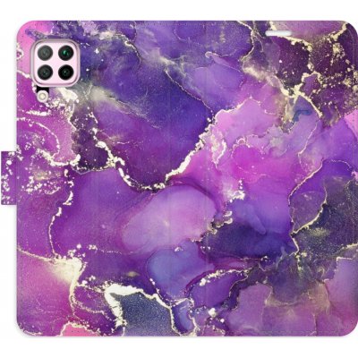 Pouzdro iSaprio Flip s kapsičkami na karty - Purple Marble Huawei P40 Lite – Hledejceny.cz