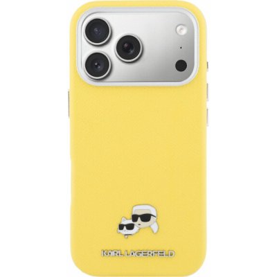 Karl Lagerfeld Karl and Choupette Heads Pins kryt z PU kůže s MagSafe pro iPhone 17 Pro - žlutý 57983128979 – Zboží Živě