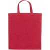 Nákupní taška a košík Bavlněná taška OEKO TEX s krátkýma ušima 140 g/m? červená