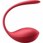 Satisfyer Shiny Petal - rádiové vibrační vajíčko červené – Zboží Mobilmania