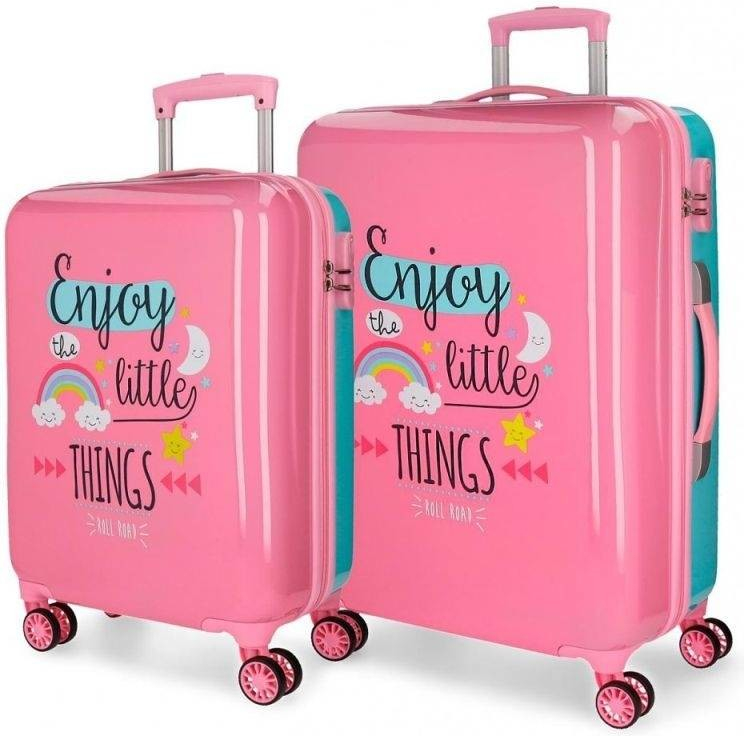 JOUMMABAGS kufry Roll Road Little Things Pink SADA ABS plast 33/67,5 l od 2  790 Kč - Heureka.cz