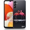 Pouzdro a kryt na mobilní telefon Samsung Picasee silikonové Samsung Galaxy A15 A155F 4G Flamingos couple čiré