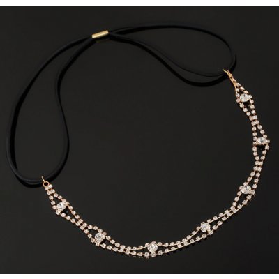 B-TOP Čelenka/ ozdoba do vlasů s kamínky Druh barvy: Zlatá – Zboží Dáma