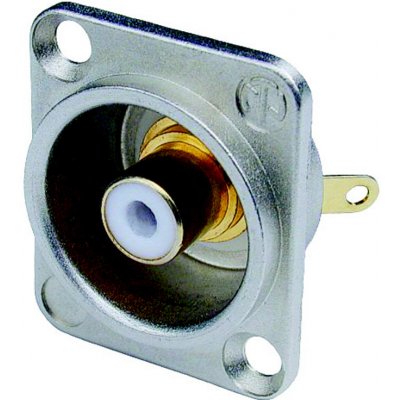 Cinch-Chassis-zásuvka / kov. Neutrik NF2D-B-9 černý/ bílý – Hledejceny.cz