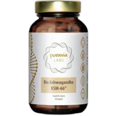 Puravia LABS BIO Ashwagandha KSM-66 60 kapslí – Hledejceny.cz