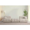 Pohovka Atelier del Sofa 3-Seat Sofa Doblo 3 Seater ( L1-Pouffe-1R)Cream Bouclette