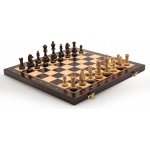 Turnajové šachy velikost 3 intarzie tisk ořech bříza / Dřevěné šachy – Hledejceny.cz