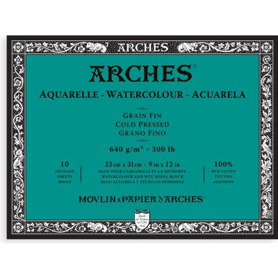 Blok Arches Cold Pressed, 640 g/m2 - 23 x 31 cm – Zboží Dáma