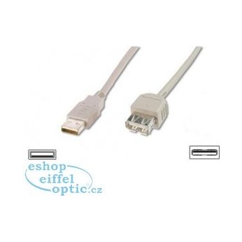 Assmann AK-300200-018-E USB 2.0, USB A M (plug)/USB A F (jack), 1,8m, šedý