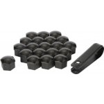 Kryty šroubů, na šrouby kol 19mm, 20ks sada černé lesklé – Sleviste.cz