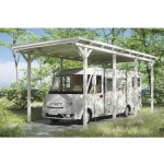 SKAN HOLZ Přístřešek na auto Emsland karavanový 404 x 846 cm bílý – Sleviste.cz