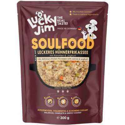 Lucky Jim Soulfood Hühnerfrikassee Kuřecí frikasé s mrkví a jogurtem 300 g – Zbozi.Blesk.cz