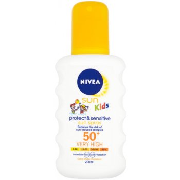 Nivea Sun Kids Sensitive sprej na opalování SPF50+ 200 ml