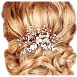 Camerazar Camerazar Svatební erb křišťálově bohaté květiny na ozdobu vlasů – Sleviste.cz