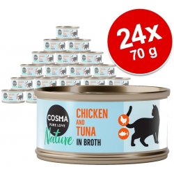 Cosma Nature Kuřecí prsa & krevety 24 x 70 g