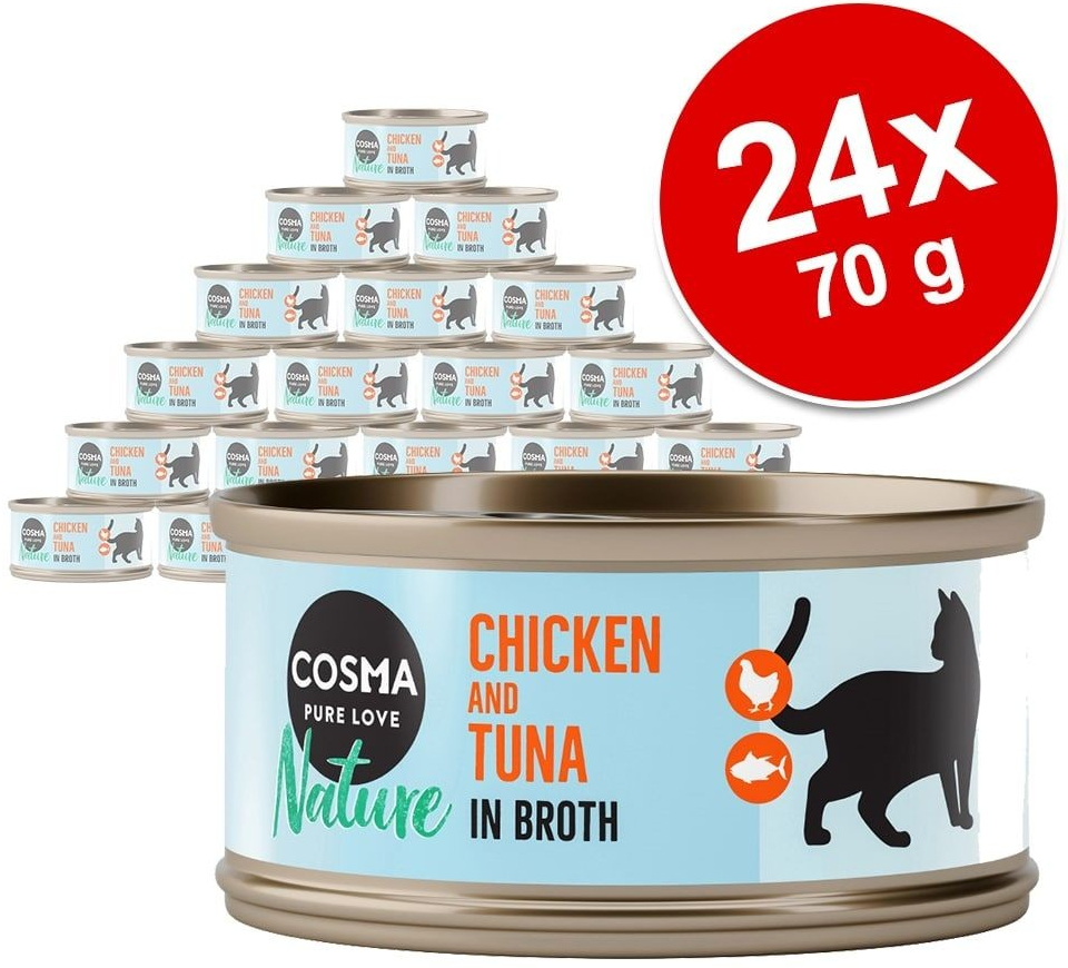 Cosma Nature Tuňák s jehněčím 24 x 70 g