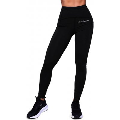 GymBeam Dámské běžecké legíny Pulse Black – Zboží Dáma