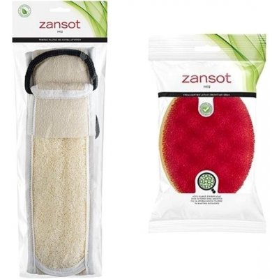 Zansot Peeling na záda s egyptskou lufou + oboustranná oválná tělová houba – Sleviste.cz