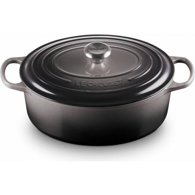 Le Creuset Kastrol SIGNATURE 31 cm, 6,3 l, oválný, FLINT, litina – Sleviste.cz