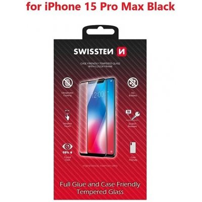 Swissten 3D Full Glue pro Apple iPhone 16 Pro černé 54501867 – Zboží Mobilmania