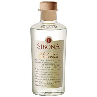 Sibona Grappa Chardonnay 40% 0,5 l (holá láhev)
